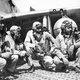 Pilots of the 332nd Fighter Group “Tuskegee Airmen” at Ramitelli, Italy in 1944. From left to right: Lt. Dempsey W. Morgan, Lt. Carroll S. Woods, Lt. Robert H. Nelson, Jr., Capt. Andrew D. Turner, and Lt. Clarence P. Lester. (US Air Force)